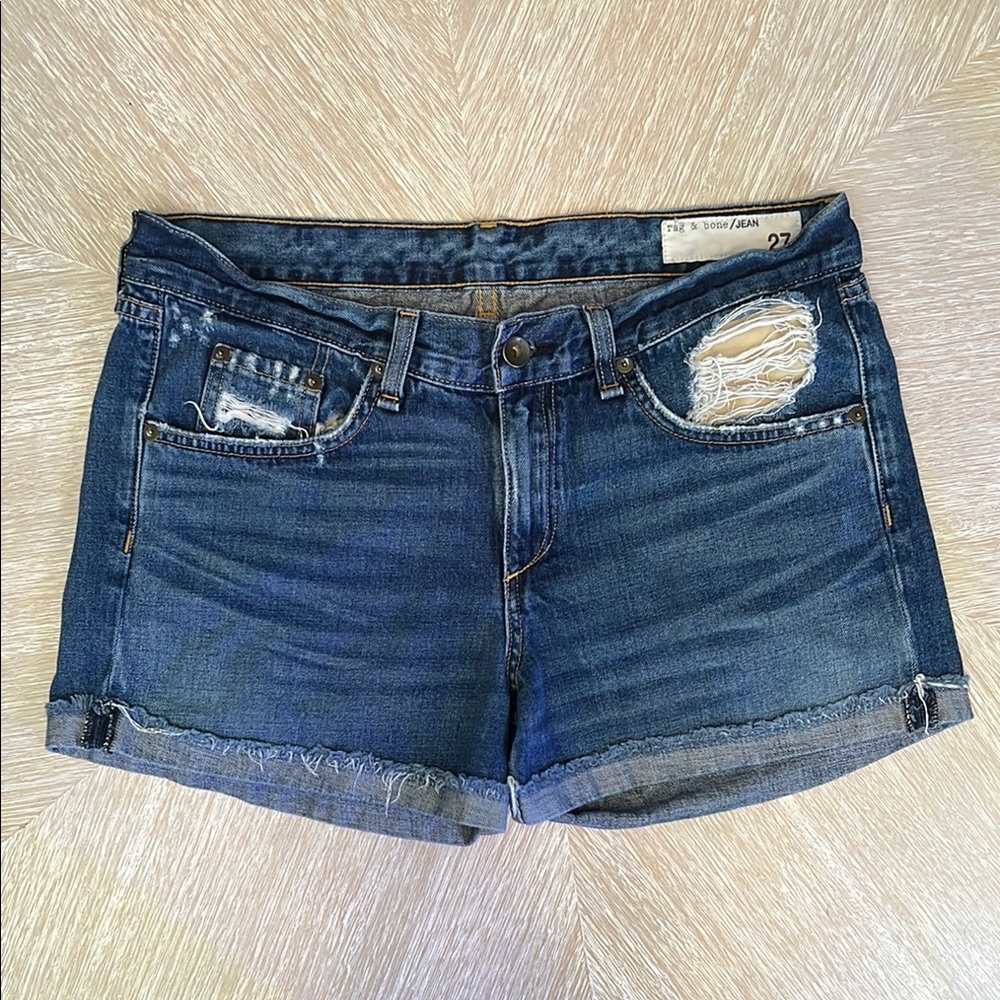 Rag & Bone Boyfriend Rebel Jean Shorts Size 27